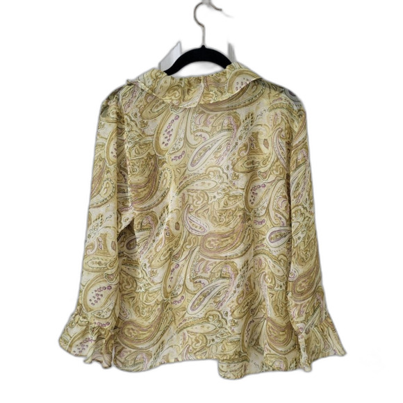 2/$30 Ruffled Sheer Blousy Jacket - Size Large - Picture 2 of 4